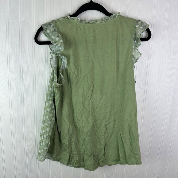 LC Lauren Conrad Green Sleeveless top size‎ Medium - Picture 2 of 5